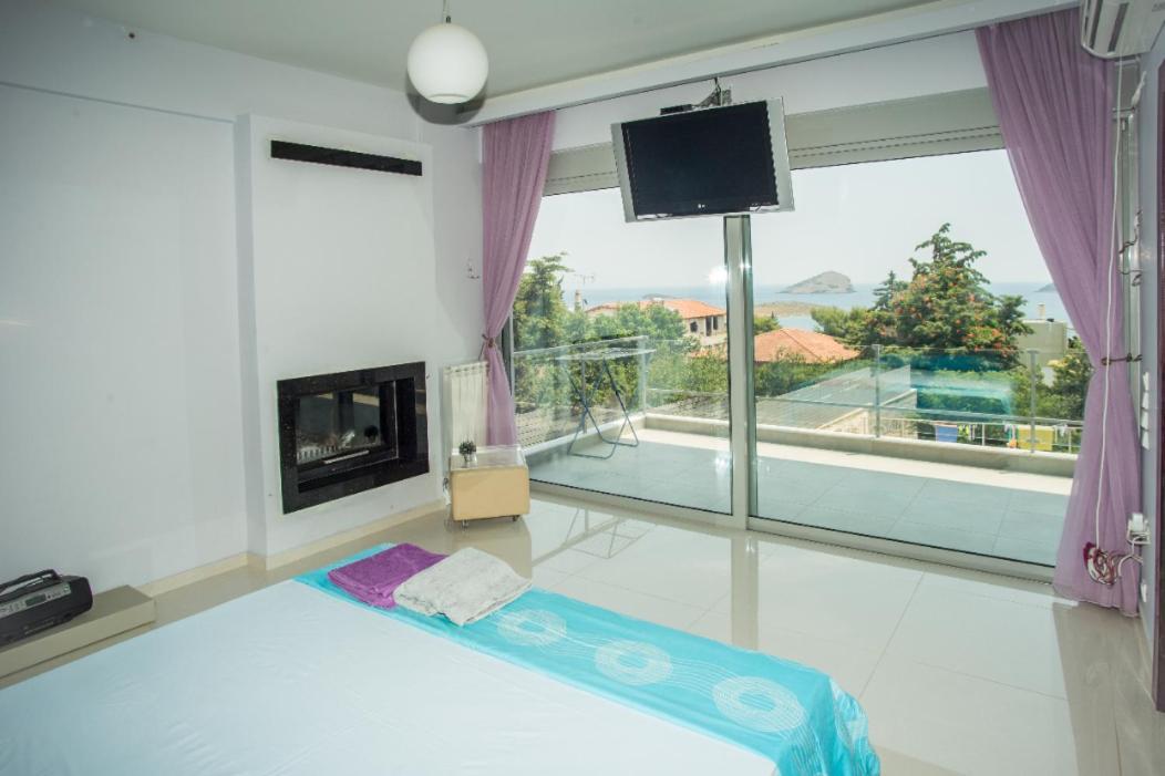 Seaview Pool Villa Near Beach And Athens Airport ปอร์โตราฟตี ภายนอก รูปภาพ