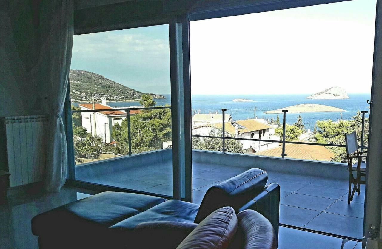 Seaview Pool Villa Near Beach And Athens Airport ปอร์โตราฟตี ภายนอก รูปภาพ
